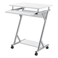 Schreibtisch Gent 60x40x75 cm Weiß Rollbar