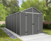 Gerätehaus Rubicon 8x20 Alu Grau 227x603cm