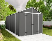 Gerätehaus Rubicon 8x18 Alu Grau 227x528cm