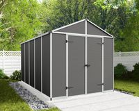Gerätehaus Rubicon 8x13 Alu Grau 227x377cm