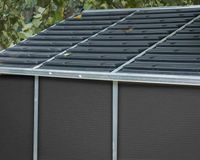 Gerätehaus Rubicon 8x13 Alu Grau 227x377cm