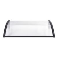 Vordach Mellerud 150x100 cm Schwarz/Transparent