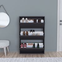 Schuhschrank Aurskog 110x73,5x24cm Anthrazit