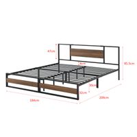 Metallbett Villach 180x200 cm Schwarz