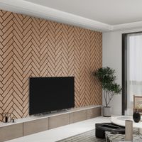 Home Deluxe Akustikpaneel Fischgrätenoptik VEGA Oiled Oak 9er Set - 80 x 40 cm