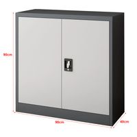 Aktenschrank Molise Stahl Dunkelgrau/Lichtgrau