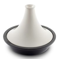 Tajine, Schmorkochtopf aus Gusseisen Beige ASILAH