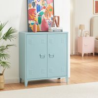 Metallschrank Oripää 90x80x33 cm Graublau