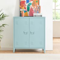 Metallschrank Oripää 90x80x33 cm Graublau