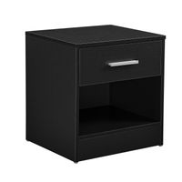 Nachttisch Jette 36,5 x 38 x 29,5 cm mit Schublade Schwarz