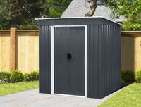 Metallgerätehaus "San Marino", ca. 110 x 174 x 190 cm - Grau