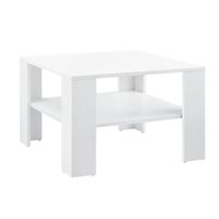 Couchtisch Aachen 60x60x40 cm mit Ablage Weiß