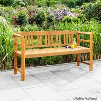 2-Sitzer Gartenbank aus Akazienholz, ca. 115 x 48,5 x 82 cm - Rose