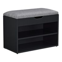 Schuhbank Gentofte 60x30x46cm Schwarz/Grau