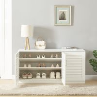 Schuhschrank Løten 125x36x62cm Weiß