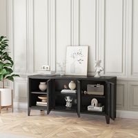 Fernsehschrank Kotka mit 3 Türen Schwarz