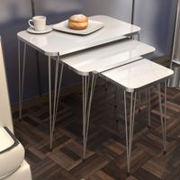 Satztisch Samsø 3er Set Weiß