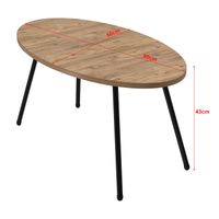 Couchtisch Skærbæk 43 x 90 x 50 cm Holzfarben
