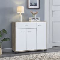 Sideboard Bobeck 72x80x28 cm Eiche/Weiß