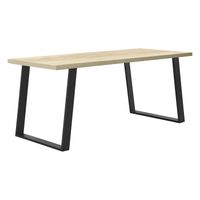 2er-Set Tischgestell 75x72 cm Stahl Schwarz Matt
