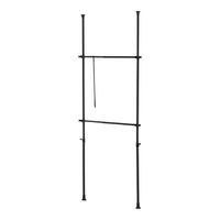 Teleskopgarderobe Kemi mit 2 Garderobenstangen 75 - 115 cm
