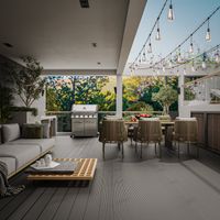 10m² WPC Terrassendiele mit Zubehör Schwarz