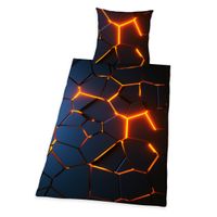 Lava Bettwäsche Größe 80x80 + 155x220 cm