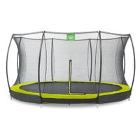 EXIT Silhouette Bodentrampolin ø427cm mit Sicherheitsnetz - grün