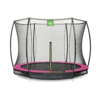 EXIT Silhouette Bodentrampolin ø305cm mit Sicherheitsnetz - rosa