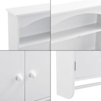 Badezimmerschrank Graz 61x53x15 cm mit Handtuchhalter Weiß MDF