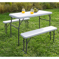 3tlg. Bierzeltgarnitur - Weiß