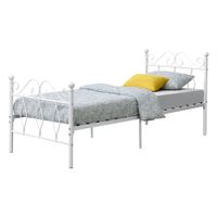 Metallbett Abolda 90x200 cm Doppelbett bis 200kg Weiß