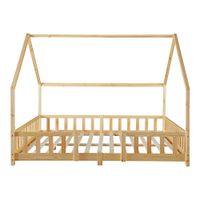 Kinderbett Sisimiut mit Matratze 120x200 cm Holzfarben