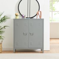 Metallschrank Oripää 90x80x33 cm Dunkelgrau