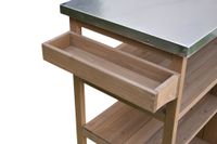 Arbeitstisch aus Edelstahl, ca. 118 x 47 x 92 cm