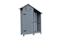 Outdoor Werkzeug-/ Holzregal aus Tannenholz, ca.131 x 54,3 x 180 cm - Grau