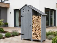 Outdoor Werkzeug-/ Holzregal aus Tannenholz, ca.131 x 54,3 x 180 cm - Grau