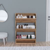 Schuhschrank Aurskog 110x73,5x24cm Eiche