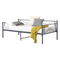 Metallbett Alvesta 90x200 cm Dunkelgrau