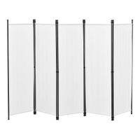 Raumteiler Huesca 5-teilig 250x171 cm Weiß