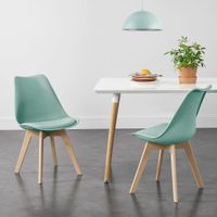4er-Set Esszimmerstuhl Fläten 81x49 cm Mint