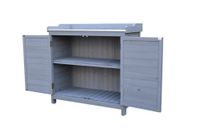 Outdoor Arbeitstisch mit Ablage, ca. 98 x 47 x 94 cm