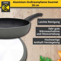 Karl Krüger - Aluminium Pfanne "Gourmet" mit Glasdeckel, 28 cm