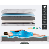 AH24 DUOPUR Anti-Aging Matratze 24cm Premium Visco Memory Foam & Gelschaum Matratze Milano Visage