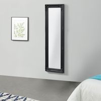 Wandspiegel Livorno 132x42 cm Ganzkörperspiegel im Eukalyptusholz Rahmen Antik Schwarz
