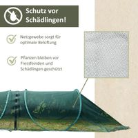 Erweiterung für Pflanztunnel aus grünem Netzmaterial, Gartentunnel