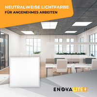 LED Panel, 62x62 cm, 36 W, 3600 lm, Rasterleuchte, 4000 K, inkl Philips Netzteil