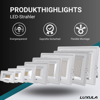LED-Fluter, 150 W, 4000 K (neutralweiß), 15000 lm, weiß, IP65