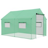 Foliengewächshaus, 2 x 3 x 2 m Gewächshaus, Treibhaus mit Rollfenster, Rolltür