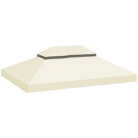 Ersatzdach für Gartenpavillon 3 x 4 m wasserdichte 370g/㎡ Ersatzdach Schutzhaube